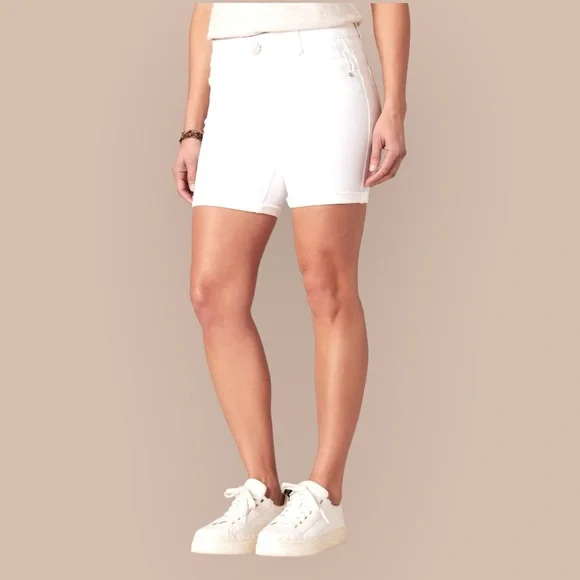 DEMOCRACY "Ab"solution® 5" Denim Shorts | Optic White‎ | Size 14 - Picture 7 of 7